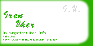 iren uher business card